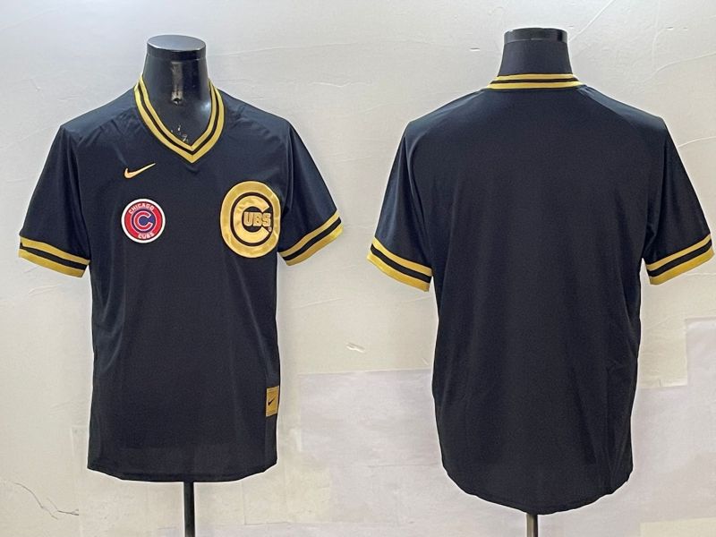 Men Chicago Cubs Blank Black Gold Game 2025 Nike MLB Jersey style 3->miami marlins->MLB Jersey